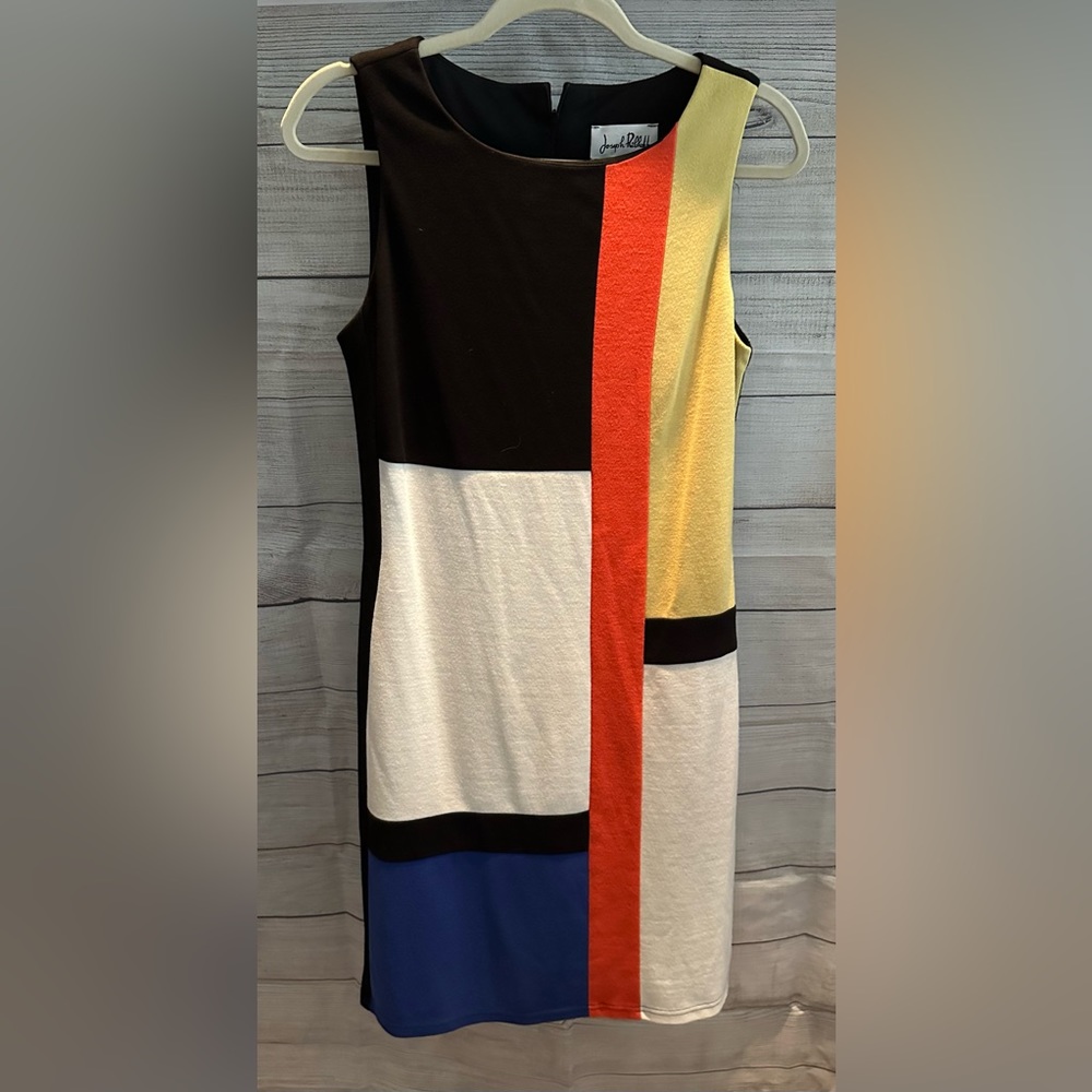 Joseph Ribkoff Multi Color Block Dress - image 1